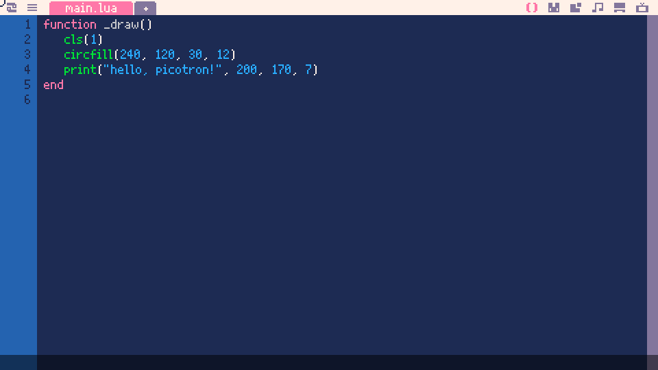 The program pasted into the code editor
