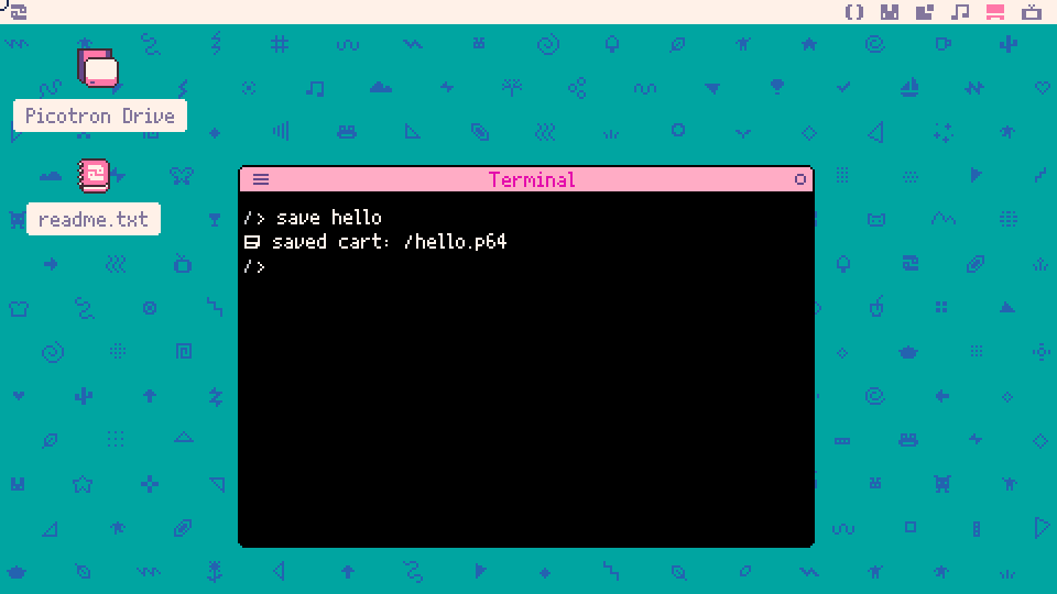 Saving from the terminal